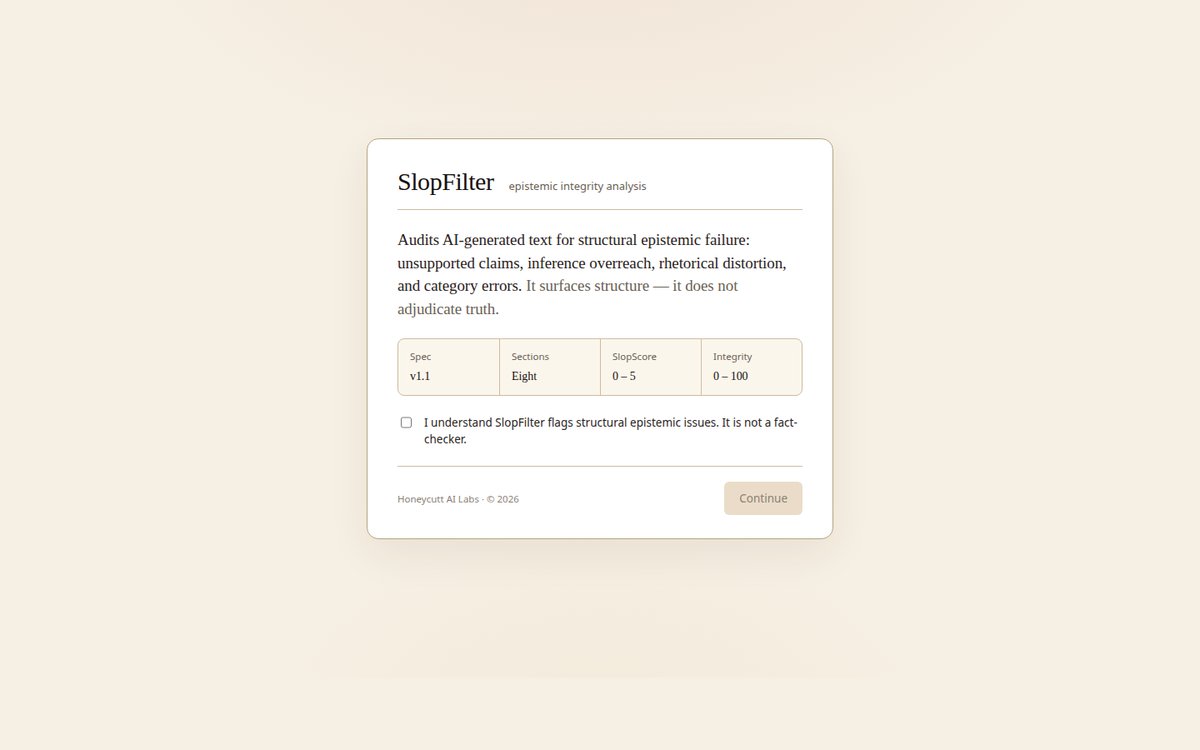 SlopFilter on slopfilter.ai